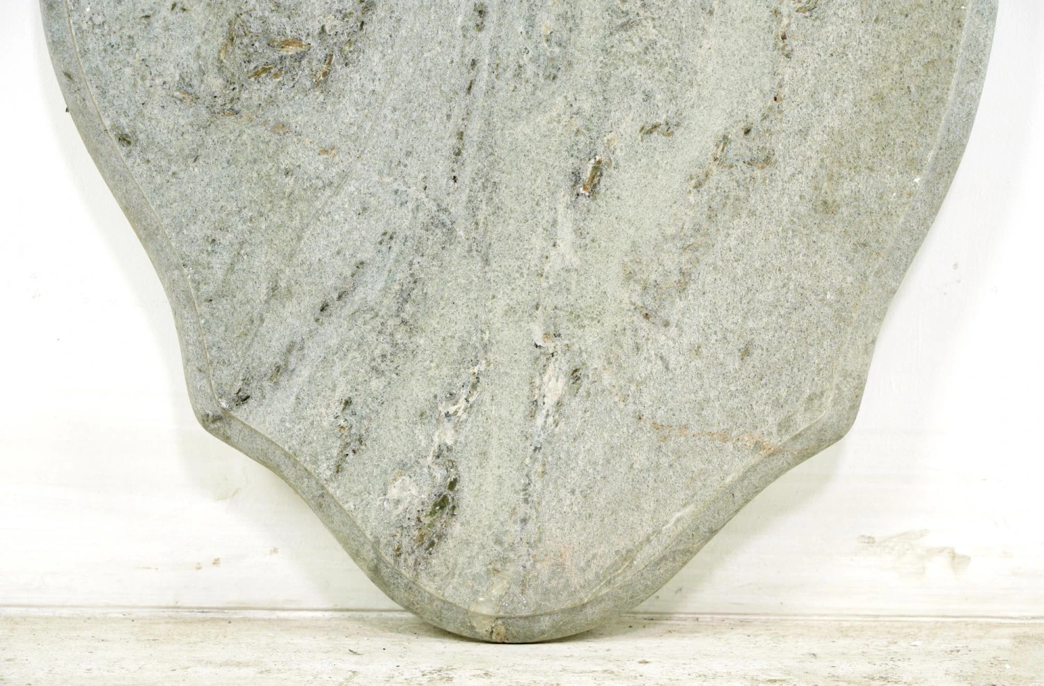 Light Gray Veined Rounded Edge Marble Tabletop 6 Light Gray Veined Rounded Edge Marble Tabletop - Image 4