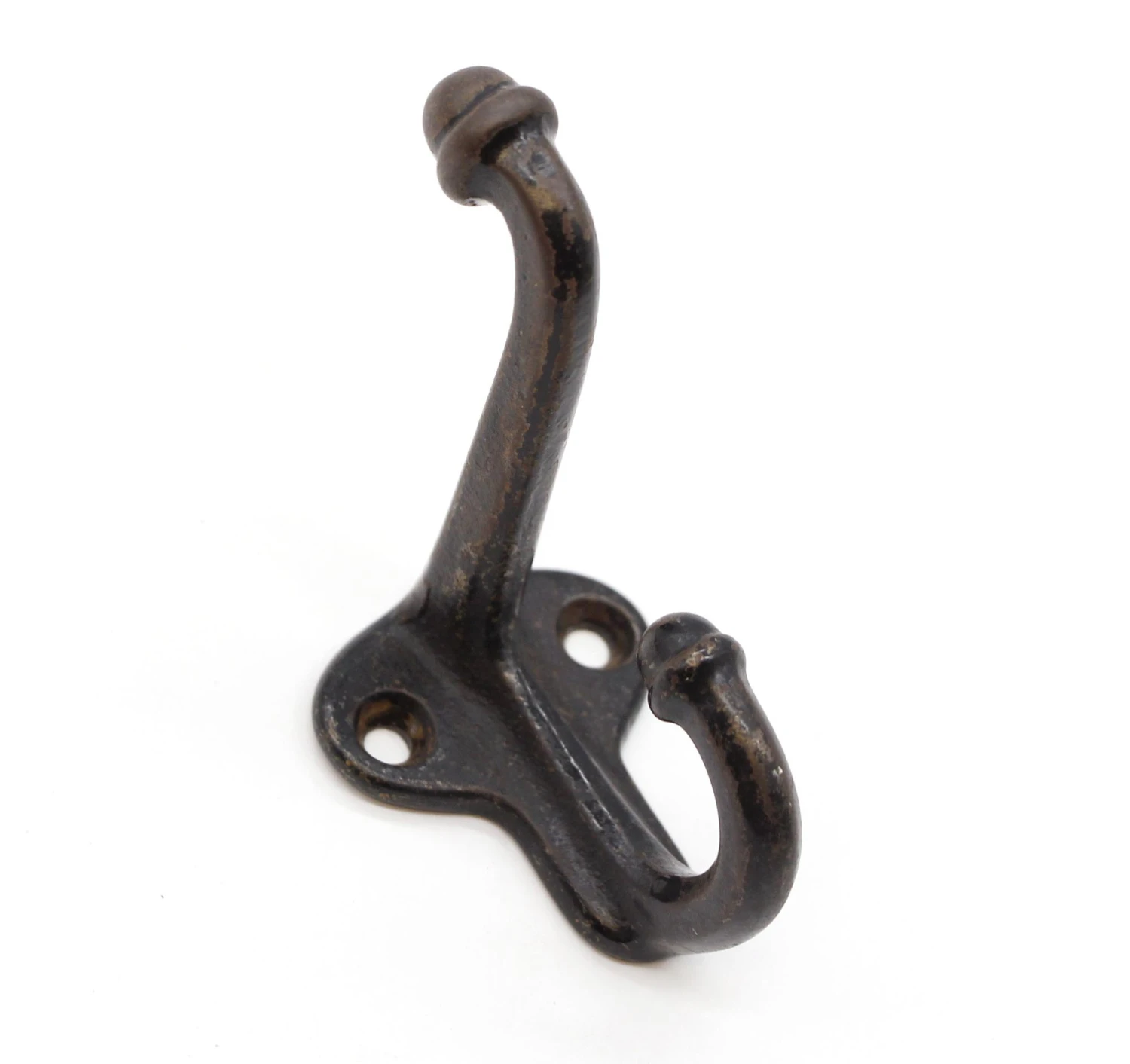 New Black Cast Iron Double Arm Acorn Wall Hook 6 New Black Cast Iron Double Arm Acorn Wall Hook - Image 4