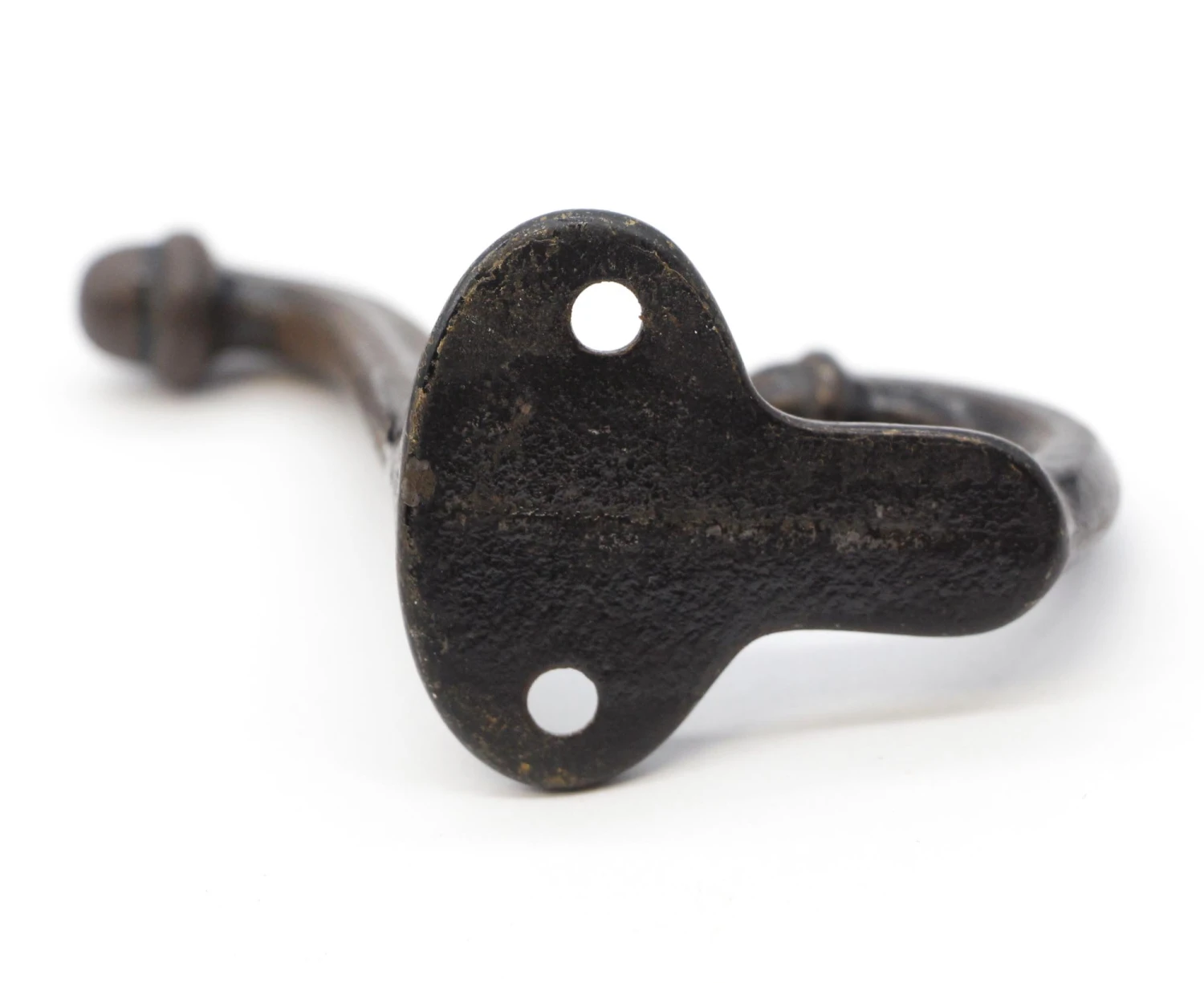 New Black Cast Iron Double Arm Acorn Wall Hook 8 New Black Cast Iron Double Arm Acorn Wall Hook - Image 6