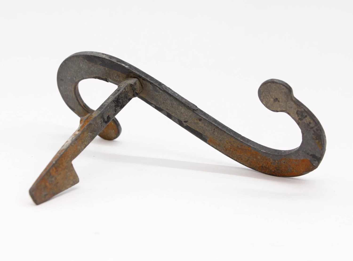 Antique Hand Forged 6.25 In. Black Wrought Iron Shutter Dog 6 Antique Hand Forged 6.25 In. Black Wrought Iron Shutter Dog - Image 4