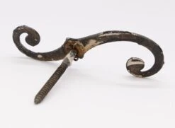 Antique Hand Forged 6.75 In. Wrought Iron Black Shutter Dog 9 Antique Hand Forged 6.75 In. Wrought Iron Black Shutter Dog -OGT Sale Store q282636 04