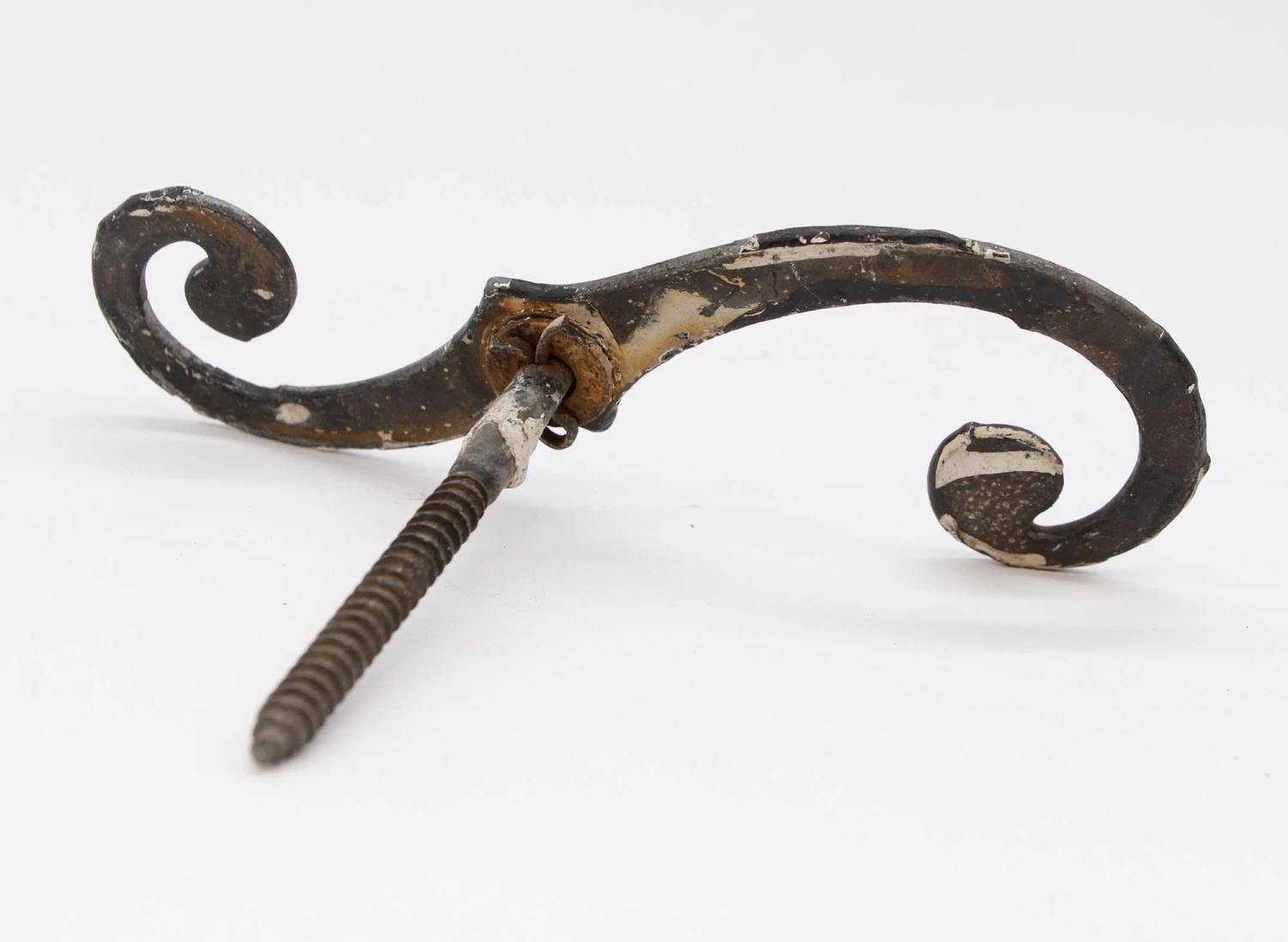 Antique Hand Forged 6.75 In. Wrought Iron Black Shutter Dog 6 Antique Hand Forged 6.75 In. Wrought Iron Black Shutter Dog - Image 4