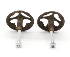 Pair Of Vintage 1.5 In. Cut Out Brass Drawer Cabinet Knobs 11 Pair Of Vintage 1.5 In. Cut Out Brass Drawer Cabinet Knobs -OGT Sale Store q282638 05