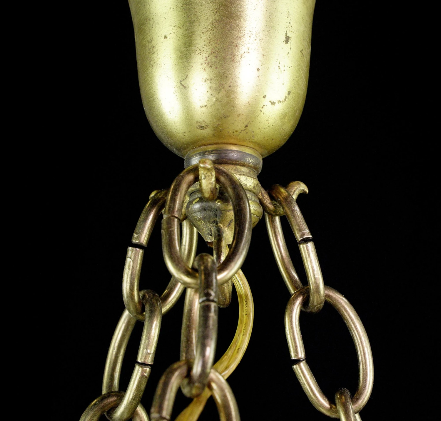 Antique Victorian White Glass Dish Brass Pendant Light 9 Antique Victorian White Glass Dish Brass Pendant Light - Image 7