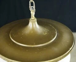 Traditional Floral White Glass Globe Brass Chain Pendant Light 19 Traditional Floral White Glass Globe Brass Chain Pendant Light -OGT Sale Store q282701 05