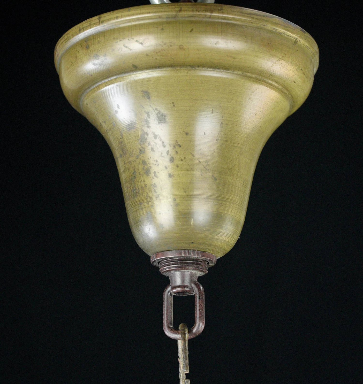 Traditional Floral White Glass Globe Brass Chain Pendant Light 9 Traditional Floral White Glass Globe Brass Chain Pendant Light - Image 7