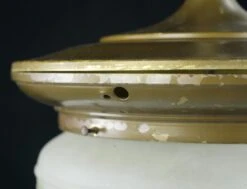 Traditional Floral White Glass Globe Brass Chain Pendant Light 25 Traditional Floral White Glass Globe Brass Chain Pendant Light -OGT Sale Store q282701 11