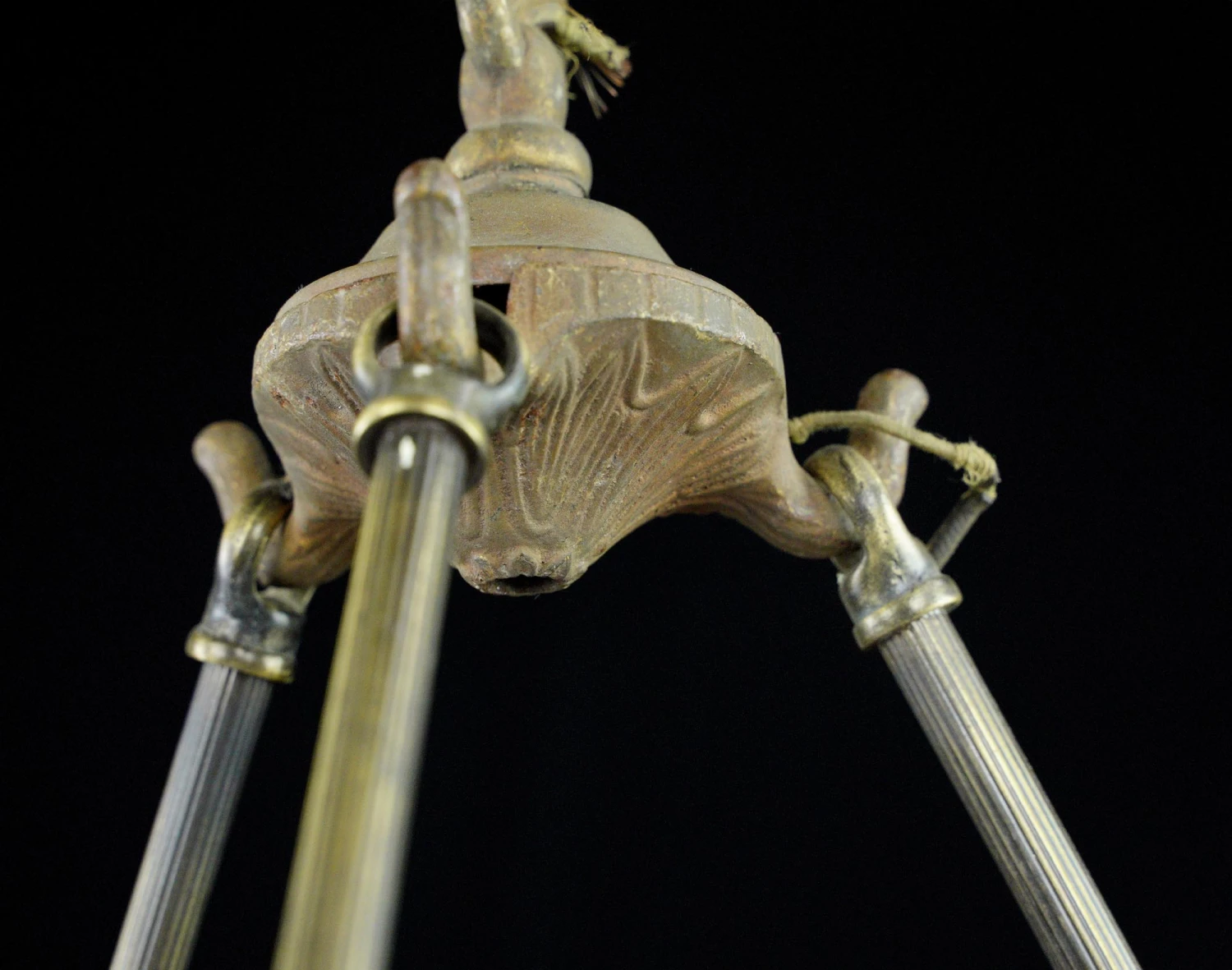 Victorian Urn White Cast Glass Dish Brass Pendant Light 10 Victorian Urn White Cast Glass Dish Brass Pendant Light - Image 8