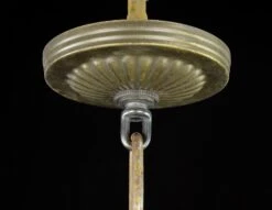 Victorian Urn White Cast Glass Dish Brass Pendant Light 22 Victorian Urn White Cast Glass Dish Brass Pendant Light -OGT Sale Store q282702 09