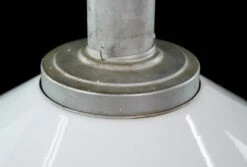 Vintage Mid Century Modern Milk Glass Saucer Pendant Light 15 Vintage Mid Century Modern Milk Glass Saucer Pendant Light -OGT Sale Store q282747 06