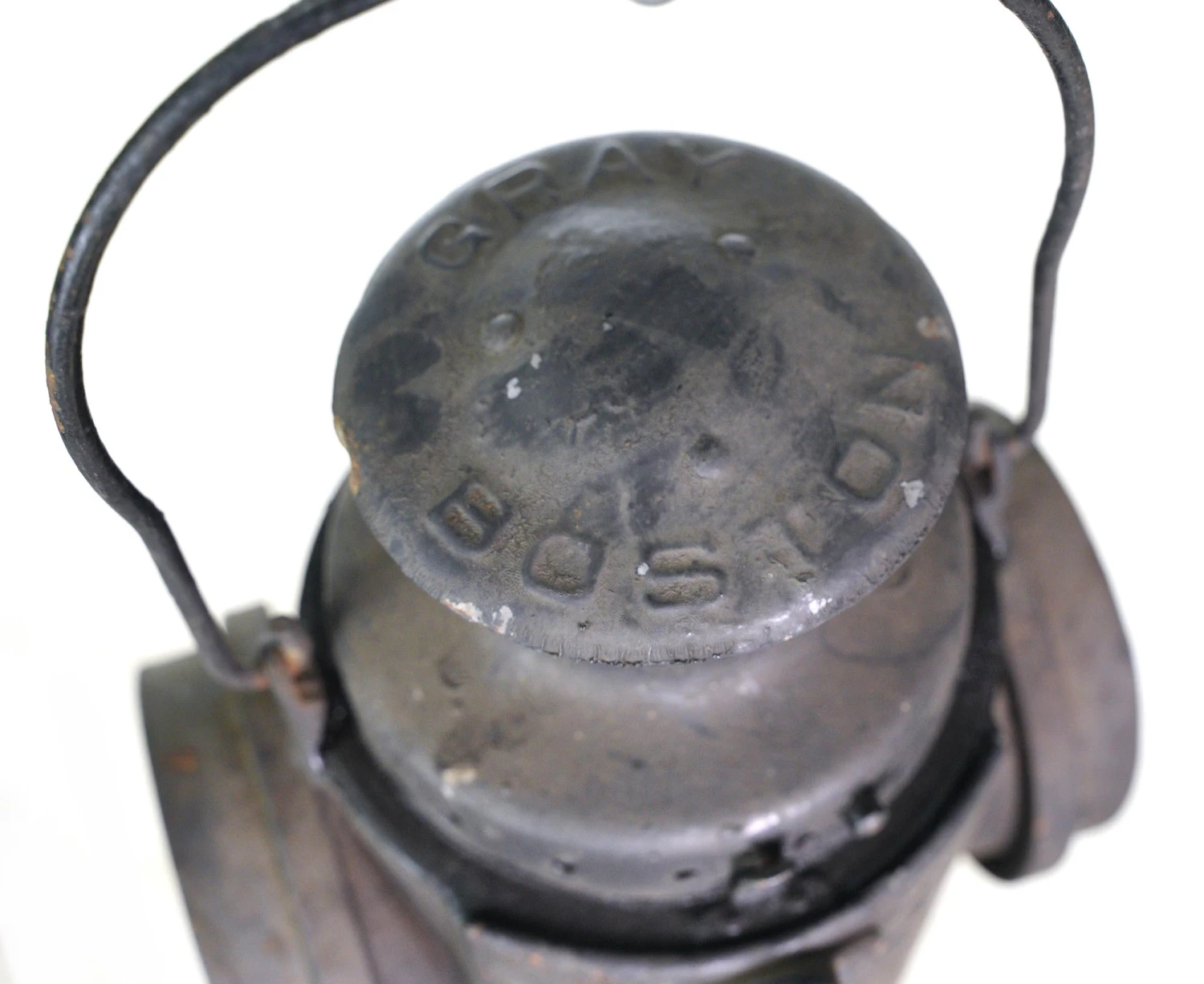 Antique Black Steel NYNH&H Fresnel Glass Train Railroad Lantern 6 Antique Black Steel NYNH&H Fresnel Glass Train Railroad Lantern - Image 4