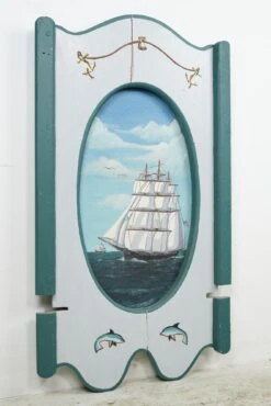 Pair Of Hand Painted Sailboat White & Blue Wooden Wall Art Pieces 23 Pair Of Hand Painted Sailboat White & Blue Wooden Wall Art Pieces -OGT Sale Store q282754 06