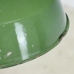 Vintage 13.875 In. Industrial Enameled Steel Green Pendant Light -OGT Sale Store q282782 05