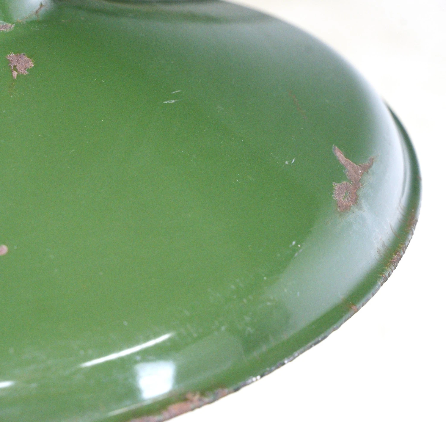 Vintage 14 In. Industrial Green Enameled Steel Shade Pendant Light 10 Vintage 14 In. Industrial Green Enameled Steel Shade Pendant Light - Image 8