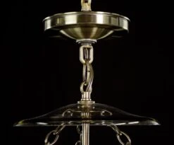 Vintage Traditional Clear Glass Bell Jar Antique Brass Pendant Light -OGT Sale Store q282786 05