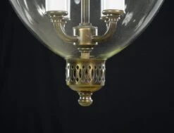 Vintage Traditional Clear Glass Bell Jar Antique Brass Pendant Light -OGT Sale Store q282786 07