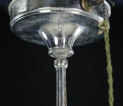 Foliate Milk Glass Dish Pendant Light With Steel Pole 16 Foliate Milk Glass Dish Pendant Light With Steel Pole -OGT Sale Store q282789 04