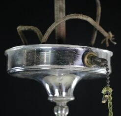 Foliate Milk Glass Dish Pendant Light With Steel Pole 17 Foliate Milk Glass Dish Pendant Light With Steel Pole -OGT Sale Store q282789 05