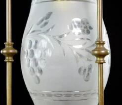 Colonial Frosted Etched Grapes Glass Brass Hanging Lantern 16 Colonial Frosted Etched Grapes Glass Brass Hanging Lantern -OGT Sale Store q282791 04