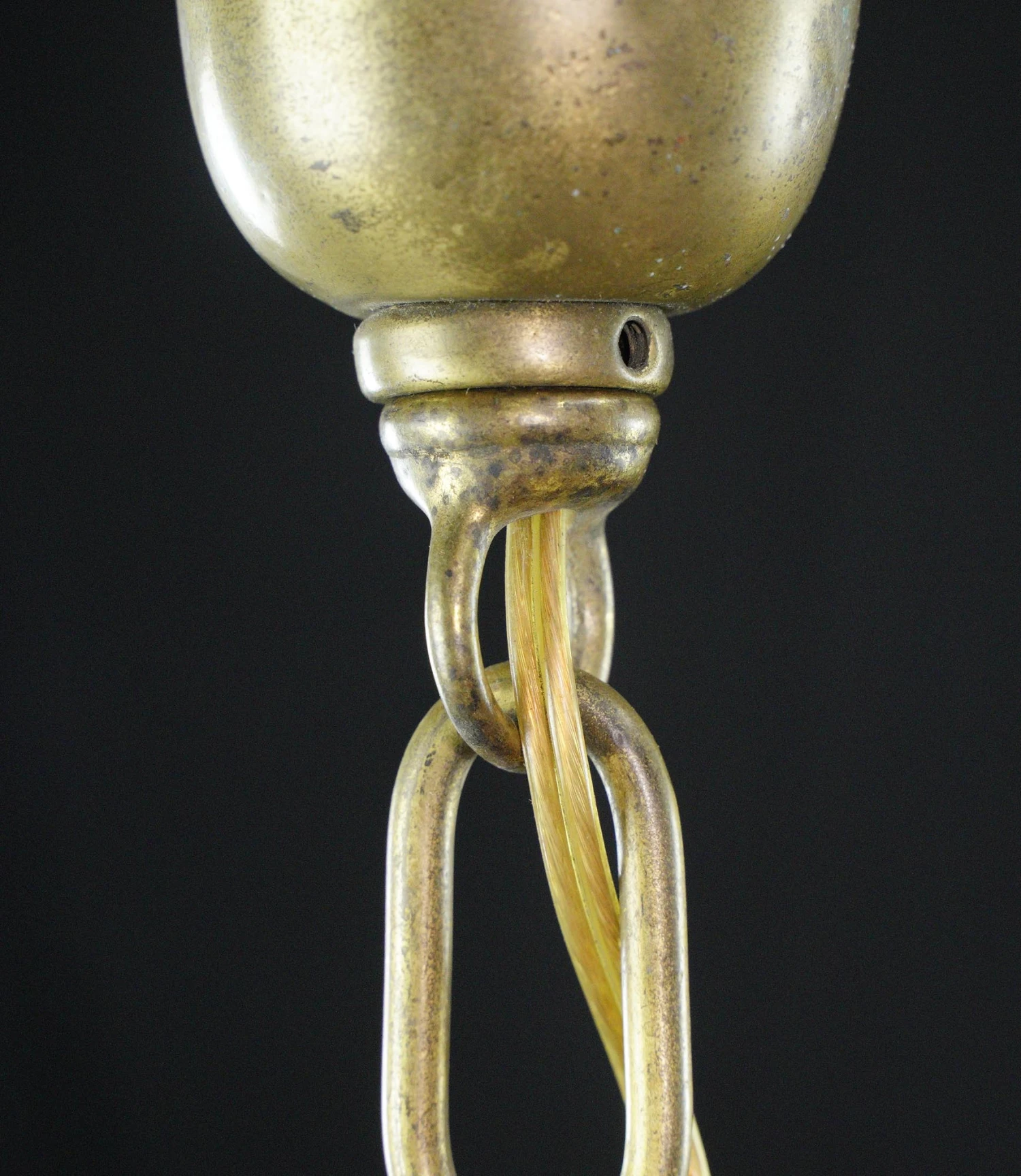 Colonial Frosted Etched Grapes Glass Brass Hanging Lantern 11 Colonial Frosted Etched Grapes Glass Brass Hanging Lantern - Image 9