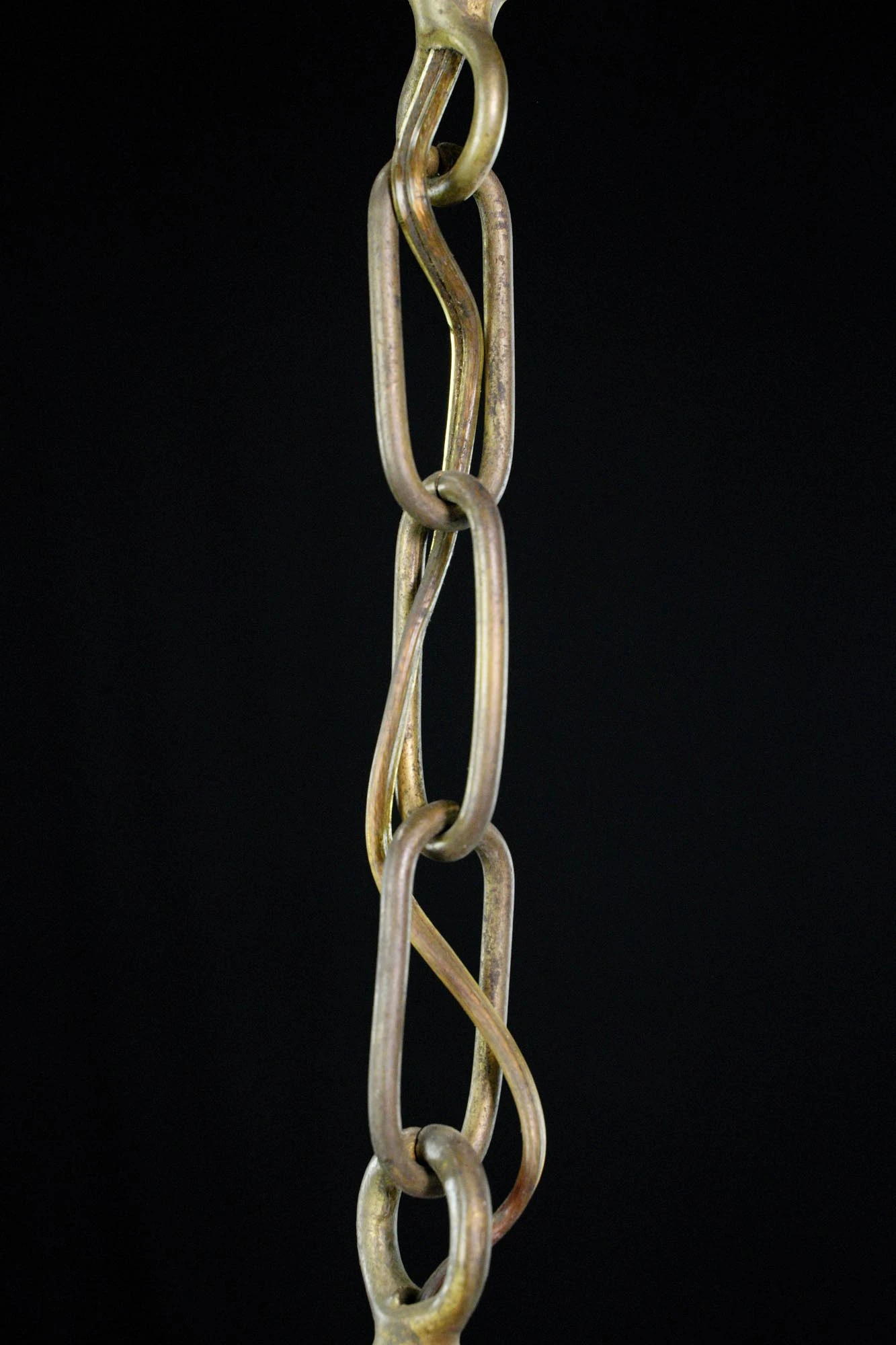 Antique 15 In. Schoolhouse White Milk Glass & Brass Chain Pendant Light 7 Antique 15 In. Schoolhouse White Milk Glass & Brass Chain Pendant Light - Image 5