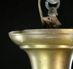 Antique 15 In. Schoolhouse White Milk Glass & Brass Chain Pendant Light 21 Antique 15 In. Schoolhouse White Milk Glass & Brass Chain Pendant Light -OGT Sale Store q282794 10