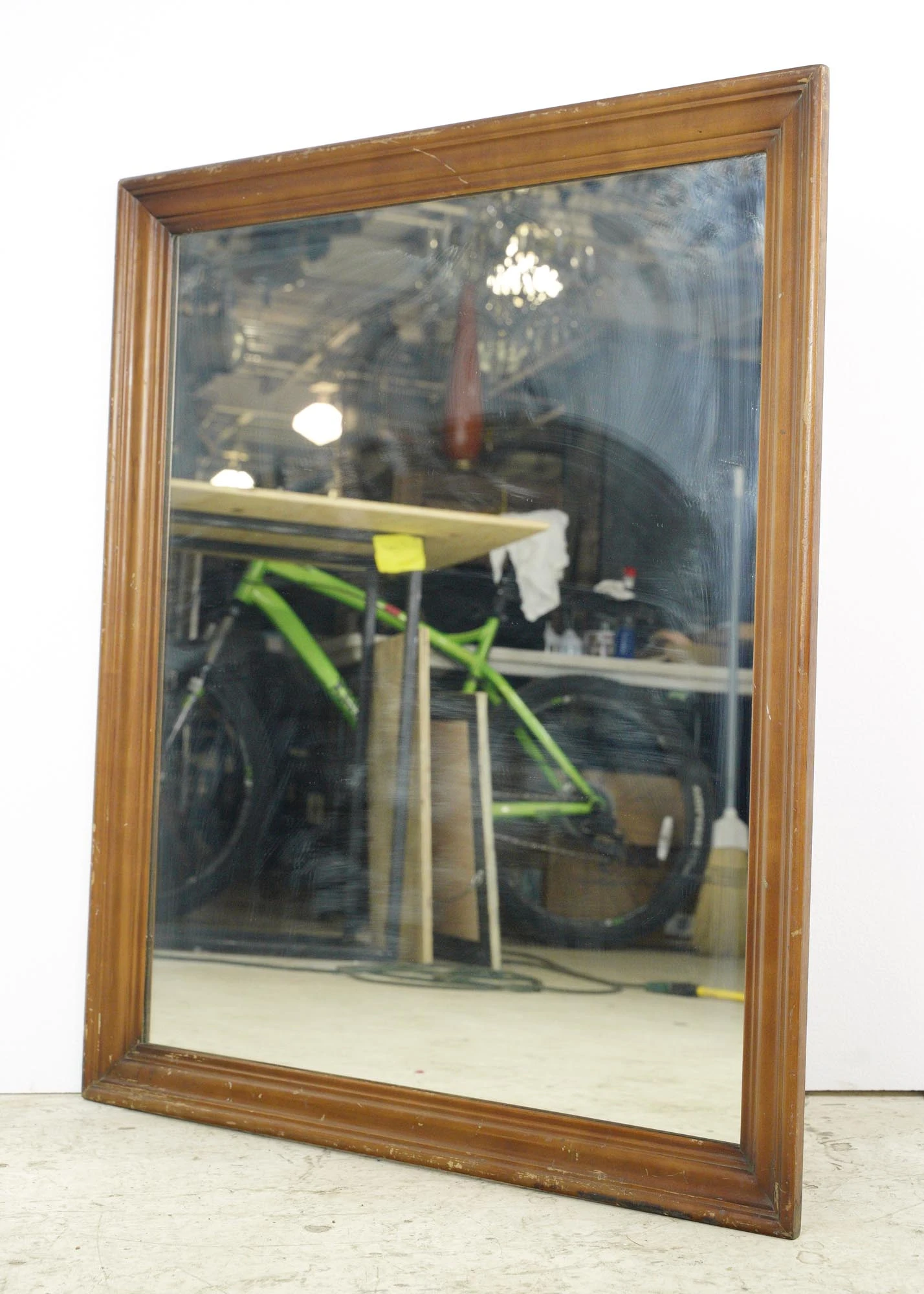 Vintage Rectangle Distressed Wooden Frame Wall Mirror 38 X 32 10 Vintage Rectangle Distressed Wooden Frame Wall Mirror 38 X 32 - Image 8