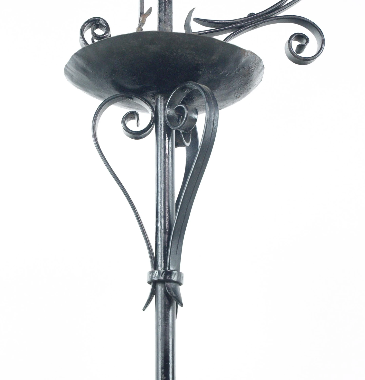 Antique Wrought Iron Swag Pendant Light Stand 9 Antique Wrought Iron Swag Pendant Light Stand - Image 7