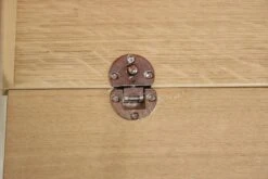 Modern Red Steel & Pine Top Enclosed Desk With Built-in Outlet 24 Modern Red Steel & Pine Top Enclosed Desk With Built-in Outlet -OGT Sale Store q282826 07