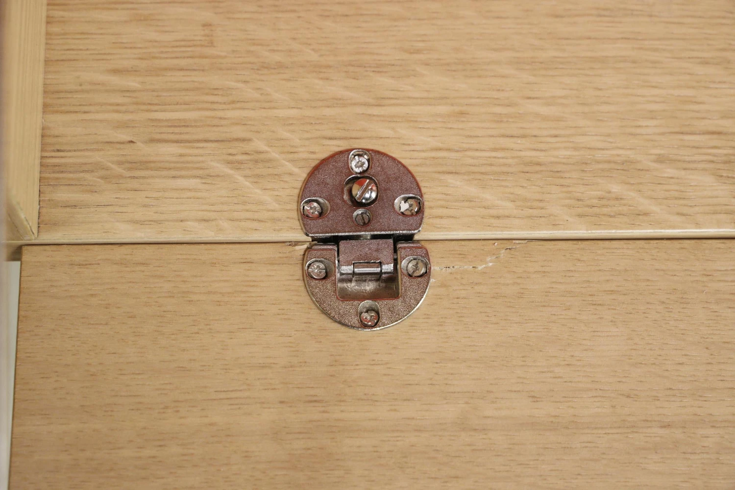 Modern Red Steel & Pine Top Enclosed Desk With Built-in Outlet 9 Modern Red Steel & Pine Top Enclosed Desk With Built-in Outlet - Image 7