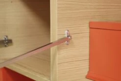 Modern Red Steel & Pine Top Enclosed Desk With Built-in Outlet 25 Modern Red Steel & Pine Top Enclosed Desk With Built-in Outlet -OGT Sale Store q282826 08