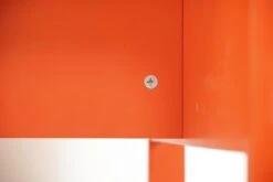 Modern Red Steel & Pine Top Enclosed Desk With Built-in Outlet 32 Modern Red Steel & Pine Top Enclosed Desk With Built-in Outlet -OGT Sale Store q282826 15