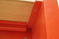 Modern Red Steel & Pine Top Enclosed Desk With Built-in Outlet 33 Modern Red Steel & Pine Top Enclosed Desk With Built-in Outlet -OGT Sale Store q282826 16