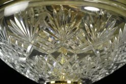 Traditional Etched Glass Polished Brass Steel Flush Mount Ceiling Light -OGT Sale Store q282860 04