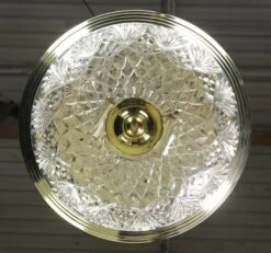 Traditional Etched Glass Polished Brass Steel Flush Mount Ceiling Light -OGT Sale Store q282860 06