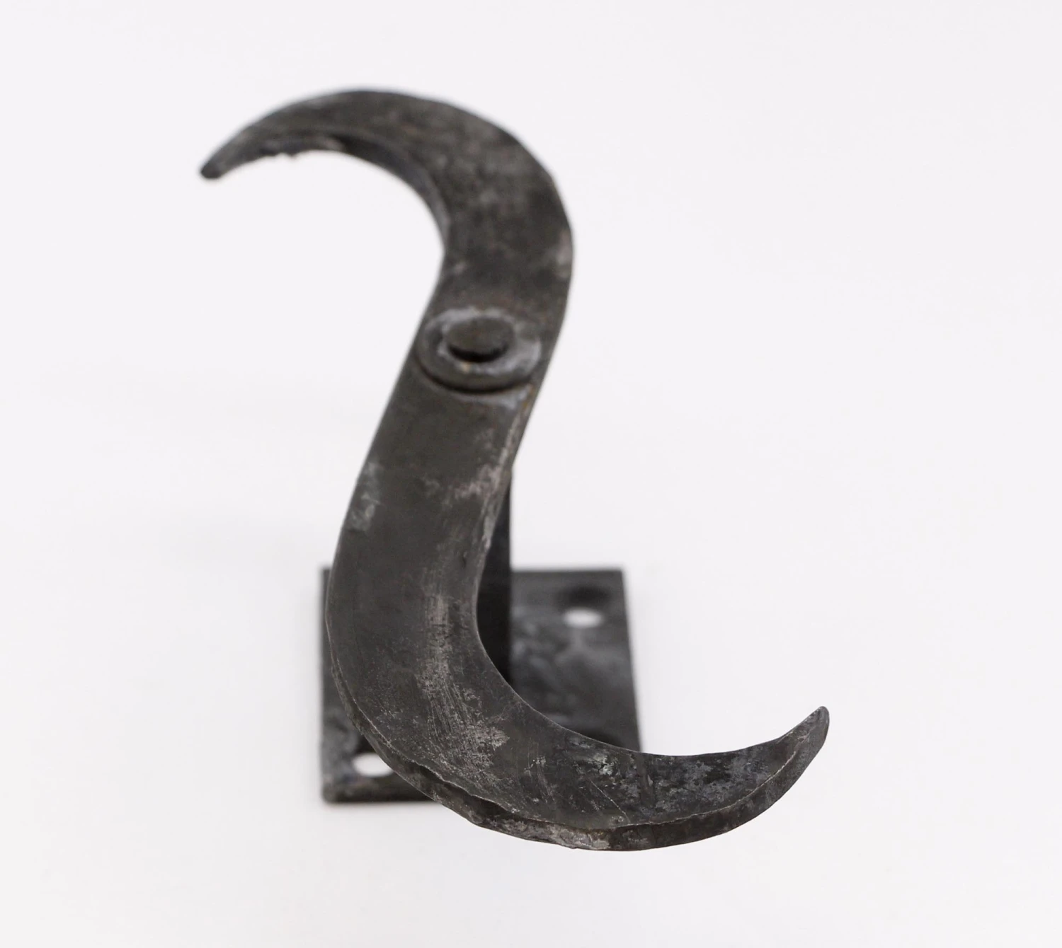 Antique Hand Forged Black Wrought Iron Shutter Dog 6 Antique Hand Forged Black Wrought Iron Shutter Dog - Image 4