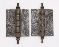 Pair Of Antique 6 X 5 Ball Bearing Nickel Steeple Butt Door Hinges -OGT Sale Store q282910 04