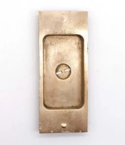 Pair Of Antique 5 In. Classic Polished Brass Pocket Door Pulls