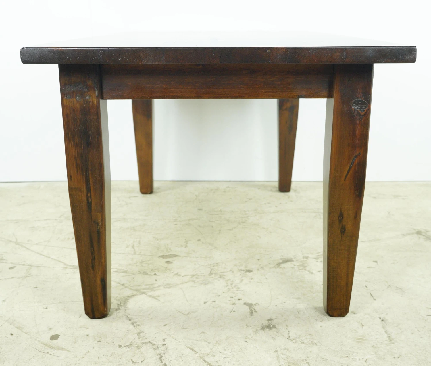 Handcrafted 5 Ft. Reclaimed Pine Tapered Leg Dining Farm Table 8 Handcrafted 5 Ft. Reclaimed Pine Tapered Leg Dining Farm Table - Image 6