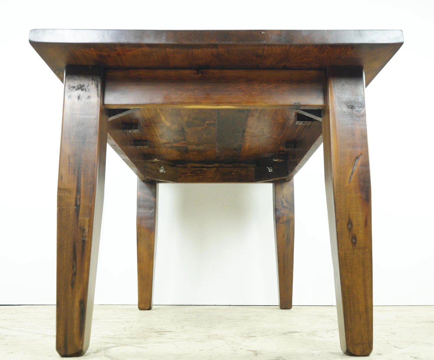 Handcrafted 5 Ft. Reclaimed Pine Tapered Leg Dining Farm Table 9 Handcrafted 5 Ft. Reclaimed Pine Tapered Leg Dining Farm Table - Image 7