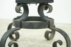 Vintage Black Iron Standing Green Slag Glass Lantern 27 Vintage Black Iron Standing Green Slag Glass Lantern -OGT Sale Store q282973 13