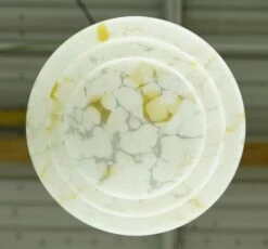 Modern Wedding Cake Style Glass Dish Brass Chain Pendant Light 17 Modern Wedding Cake Style Glass Dish Brass Chain Pendant Light -OGT Sale Store q282996 08