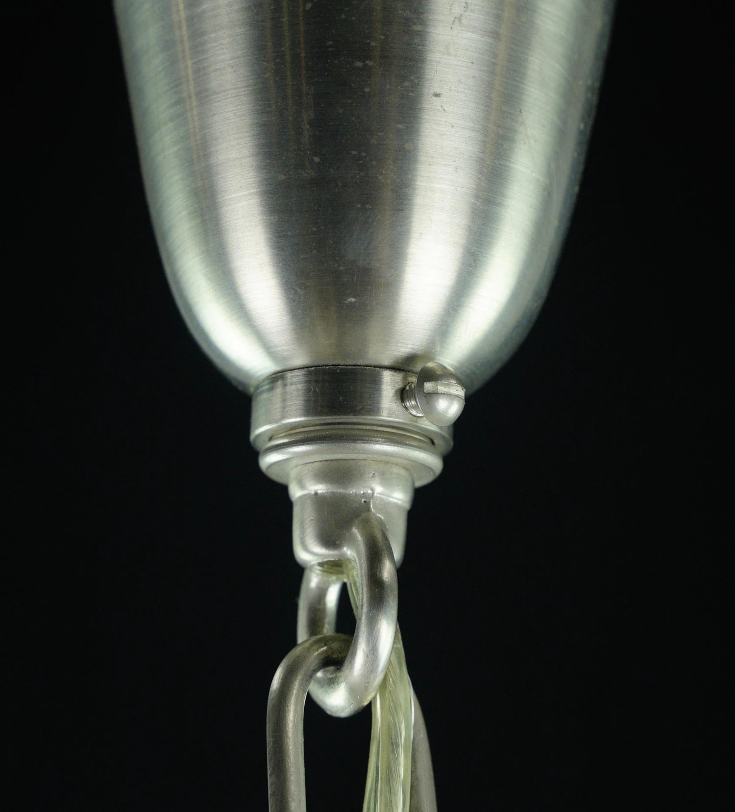 Vintage Schoolhouse Milk Glass Globe Aluminum Chain Pendant Light 10 Vintage Schoolhouse Milk Glass Globe Aluminum Chain Pendant Light - Image 8