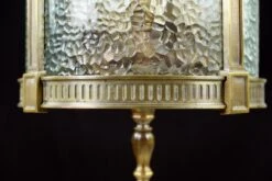 1940s Federal Bronze Clear Pebbled Glass Hanging Lantern 18 1940s Federal Bronze Clear Pebbled Glass Hanging Lantern -OGT Sale Store q283009 06