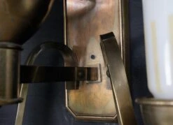 Pair Of Art Deco White Glass Shade 3 Arm Bronze Wall Sconces 17 Pair Of Art Deco White Glass Shade 3 Arm Bronze Wall Sconces -OGT Sale Store q283033 07