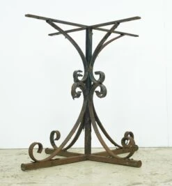 Reclaimed 27 In. H Cross Shape Curled Wrought Iron Table Base 21 Reclaimed 27 In. H Cross Shape Curled Wrought Iron Table Base -OGT Sale Store q283043 07