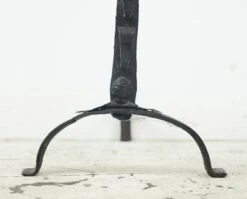 Pair Of Rare 18th Century Bask Top Wrought Iron Andirons 17 Pair Of Rare 18th Century Bask Top Wrought Iron Andirons -OGT Sale Store q283067 04