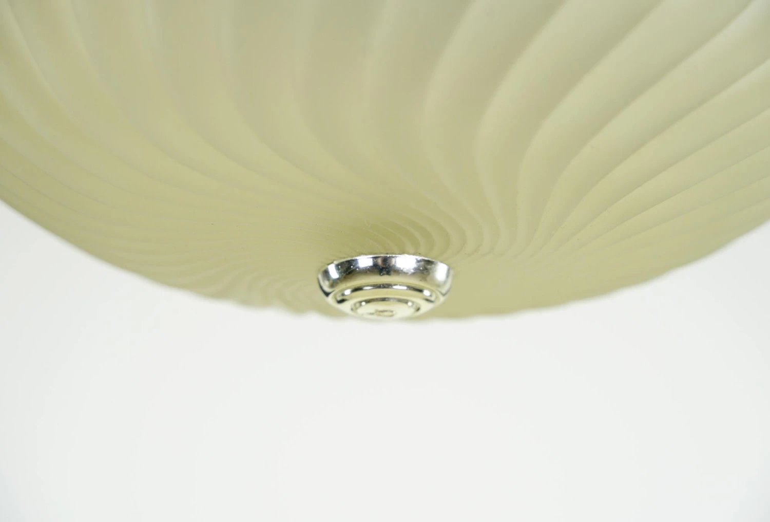 Vintage 15.5 In. Black & Gold Frosted Glass Flush Mount Light 6 Vintage 15.5 In. Black & Gold Frosted Glass Flush Mount Light - Image 4