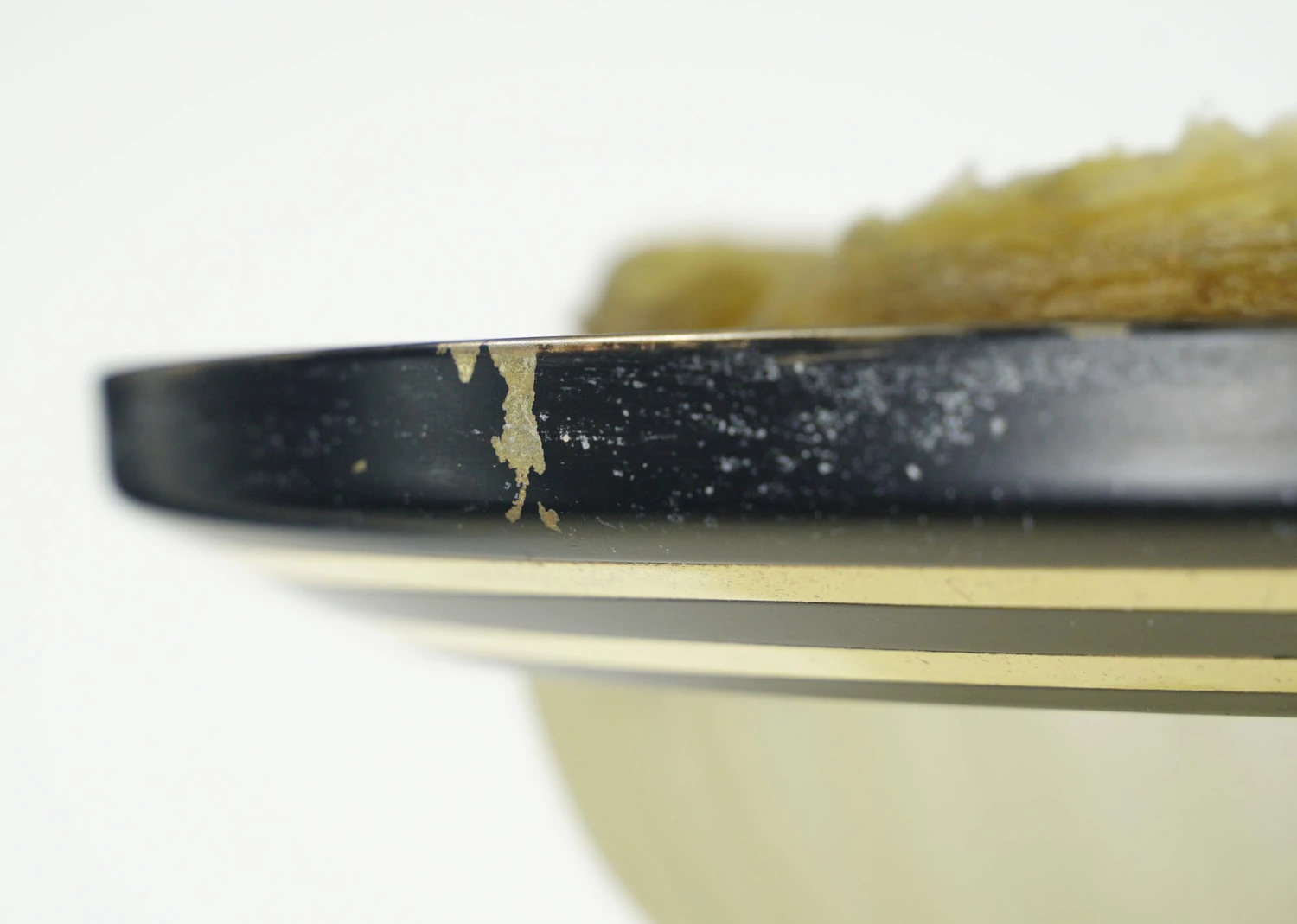 Vintage 15.5 In. Black & Gold Frosted Glass Flush Mount Light 7 Vintage 15.5 In. Black & Gold Frosted Glass Flush Mount Light - Image 5