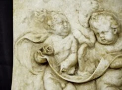 High Relief Concrete Three Angels Rectangular Wall Plaque 14 High Relief Concrete Three Angels Rectangular Wall Plaque -OGT Sale Store q283114 06